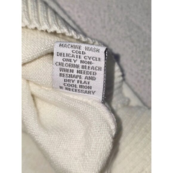 Dressbarn Woman Ivory Long Sleeve Turtleneck Sweater 18/20 Acrylic & Cotton Blen - Picture 8 of 8